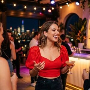 Abercrombie & Fitch | Red Puff Sleeve Top